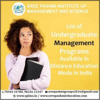 List of Undergraduate Management Programs Available in Distance Education Mode in India