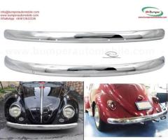Bumpers Volkswagen Beetle blade European style (1955-1972) by stainless steel
