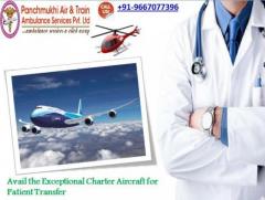 Get Highly Affordable Air Ambulance Services in Varanasi by Panchmukhi
